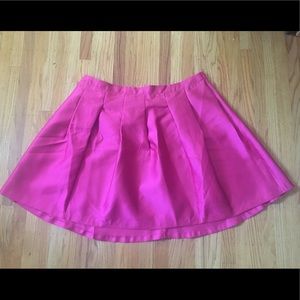 Lane Bryant Fushia/Deep Pink box pleat skirt